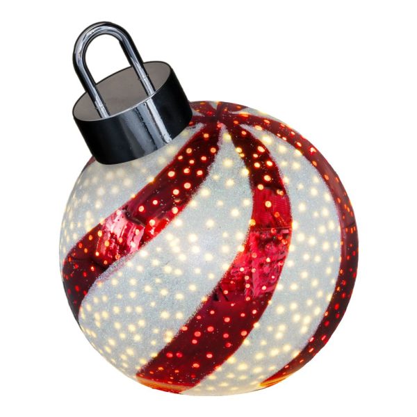 glass candy cane bauble 15cm