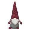 sequin light up gonk burgundy grey 27x18x58cm