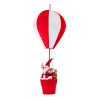 hot air balloon with santa 40x40x98cm