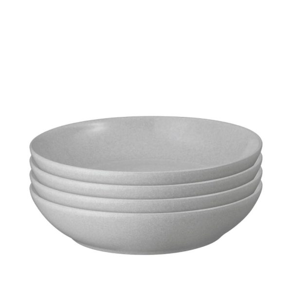 denby dove grey pasta bowls set of 4