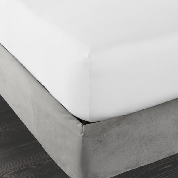 400tc white deep fitted sheet 36cm drop