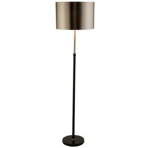 black metal with copper col shade floorlamp h156cm