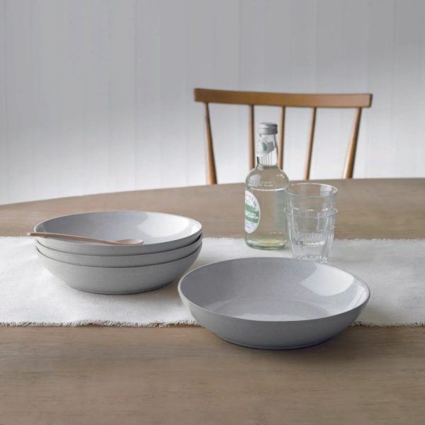 denby dove grey pasta bowls set of 4