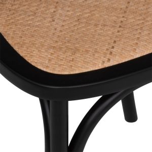 isak black french bistro chair