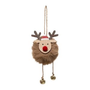 wooden hanging deer beige