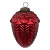 glass hanging pinecone red 13cm