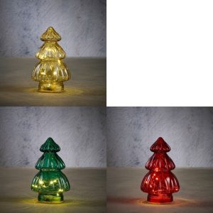 led battery operated tree assorted 19.5x12cm