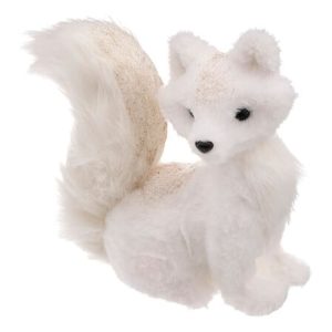 white fox with glitter 26cm