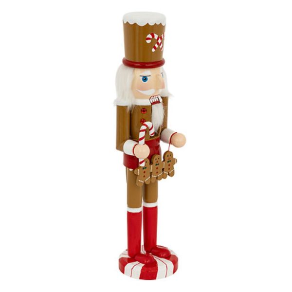 wooden gingerbread nutcracker h38cm