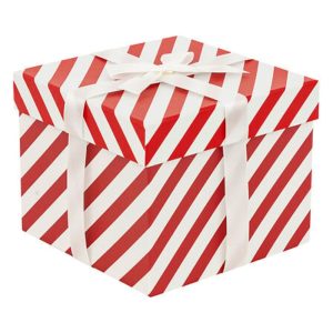 3 present gift boxes red and white lg 15x15cm