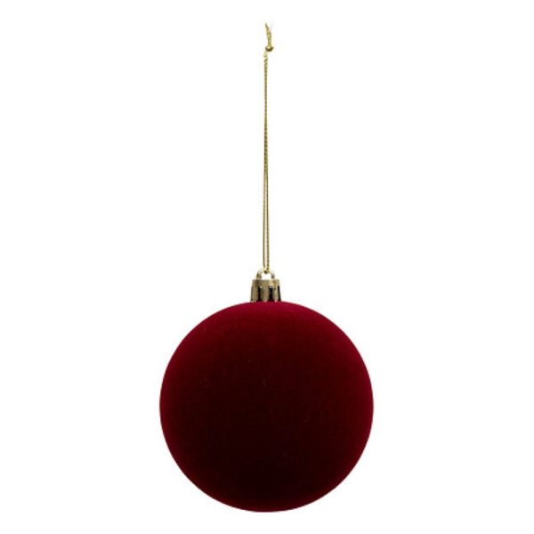 bauble box set of 9 red 8cm