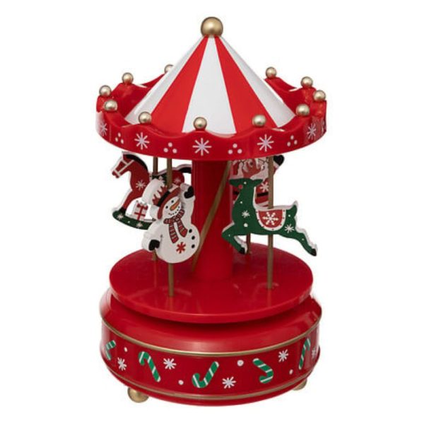 christmas carousel red