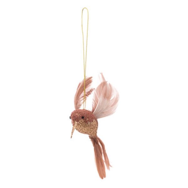 christmas hanging small birds 12cm