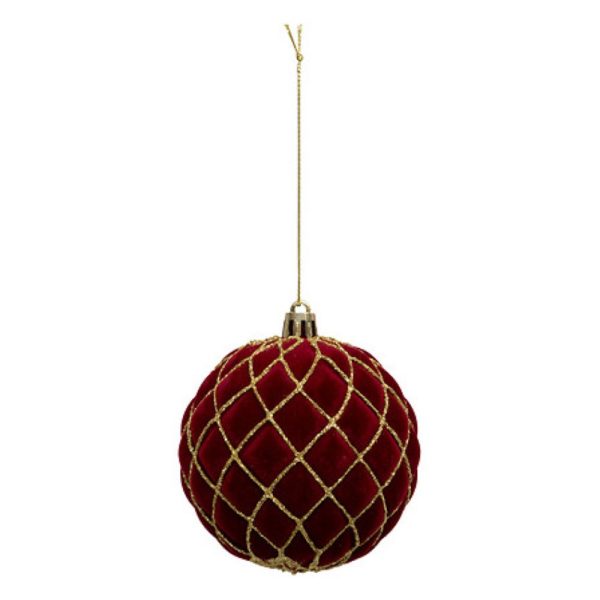 bauble box set of 9 red 8cm