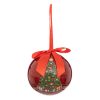 christmas bauble with glitter 10cm