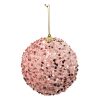 bauble pink sequin 12cm