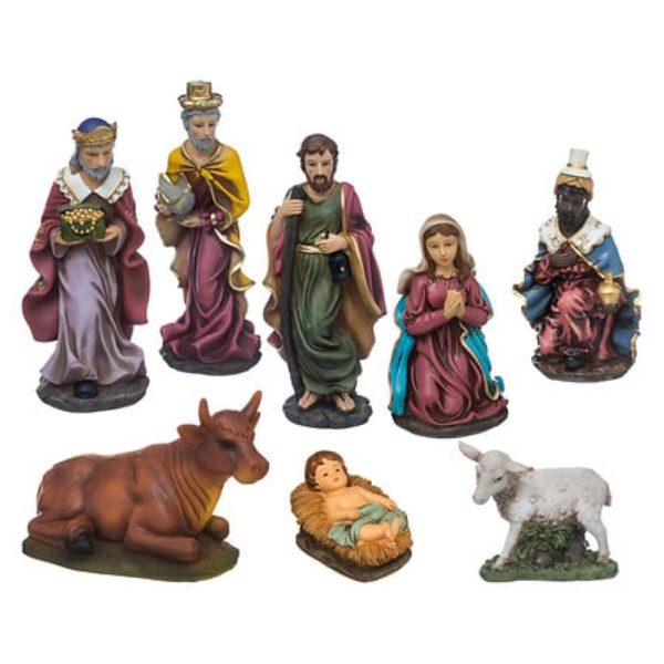 christmas scene figurines set of 8