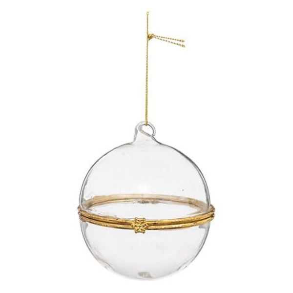 glass baubleto open gold 8cm