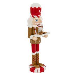 wooden gingerbrea nutcracker 25cm