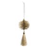 golden hanging ball with tassel 14cm