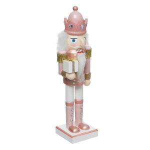 wooden nutcracker pink 25cm