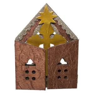 nativity house 11 characters 25cm