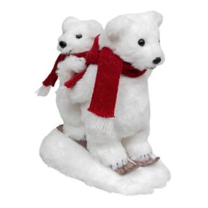 bears with scarf on ski 23cm