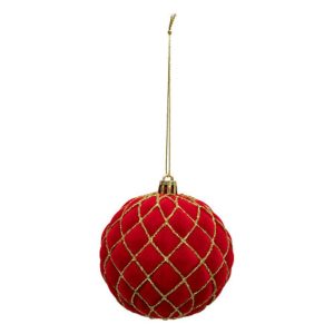 bauble box set of 9 red 8cm