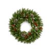 creston wreath berry green 142 frosted tips d60cm