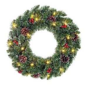 creston wreath green 142 tips d60cm