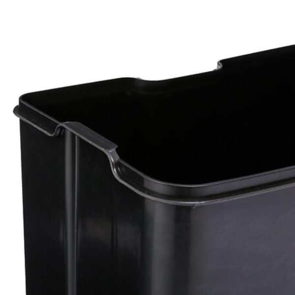 blue metal 30l petal bin with silent close