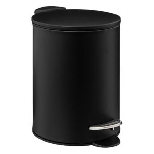 soft close 3l pedal bin black