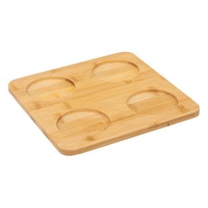 5pc ceramic and bamboo apertizer set 22x22cm