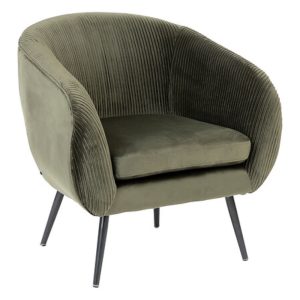 solaro khaki pleated velvet arm chair 75x78cm