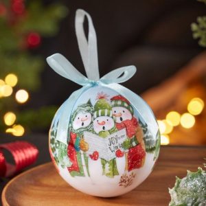 singing snowmen bauble