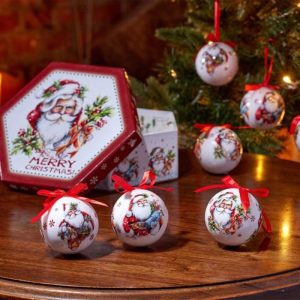 santa claus set of 7 bauble