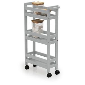 grey colour wooden 3tier trolley 75x40x15cm