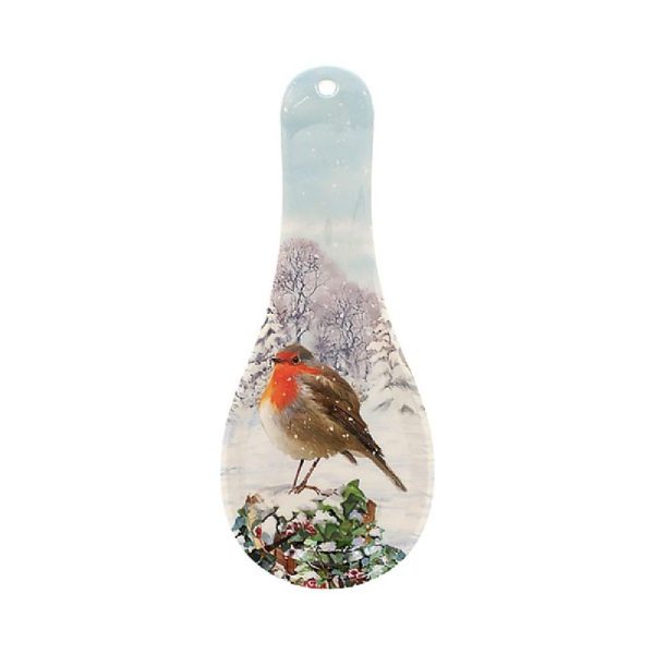 christmas robins spoon rest