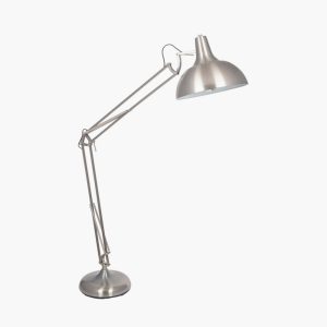 alonzo chrome metal task floor lamp