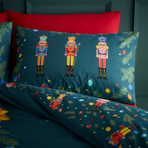 nutcracker green double duvet set