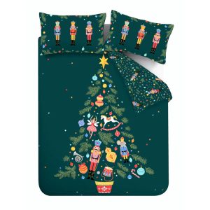 nutcracker green double duvet set