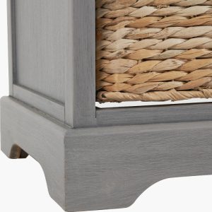 devonshire 2 drawer 4 basket grey unit