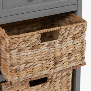 devonshire 2 drawer 4 basket grey unit