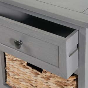 devonshire 2 drawer 4 basket grey unit