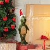 festive dino standing green h30cm