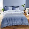 lansfield graded stripe double duvet set