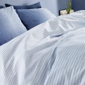 lansfield graded stripe double duvet set