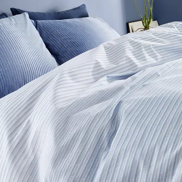 lansfield graded stripe double duvet set