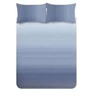 lansfield graded stripe double duvet set