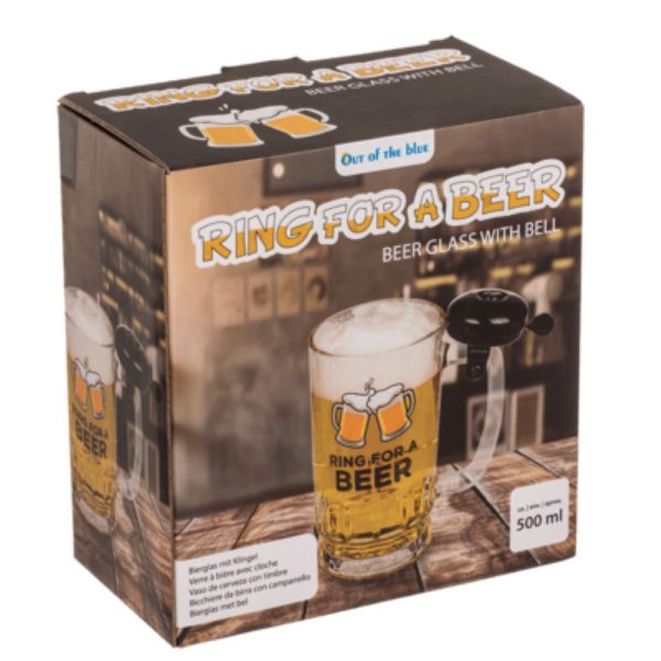 500ml beer glass with bell